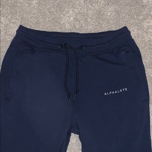 alphalete men's joggers navy size small